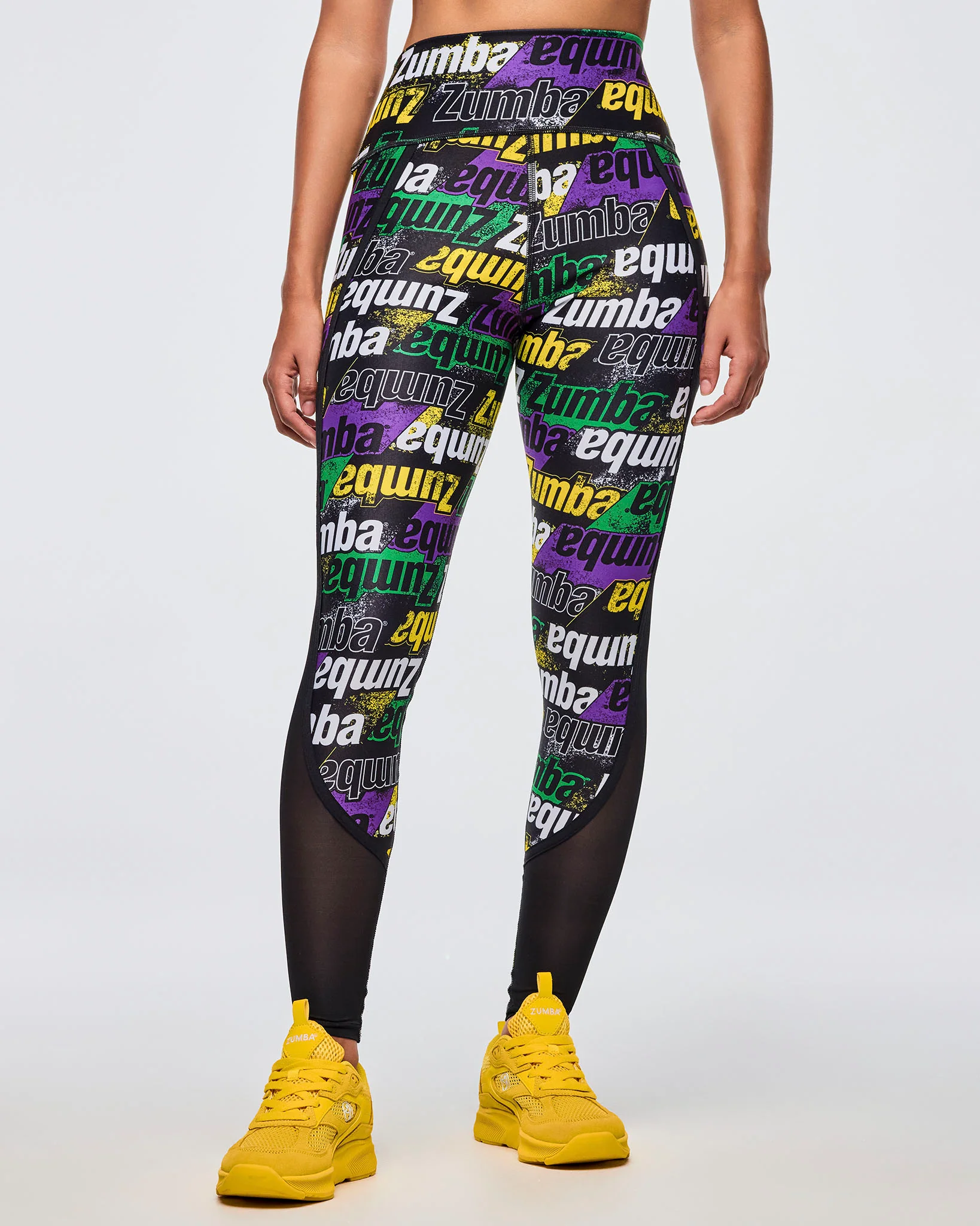 Apres Zumba High Waisted Ankle Leggings With Side Inserts - Image 3