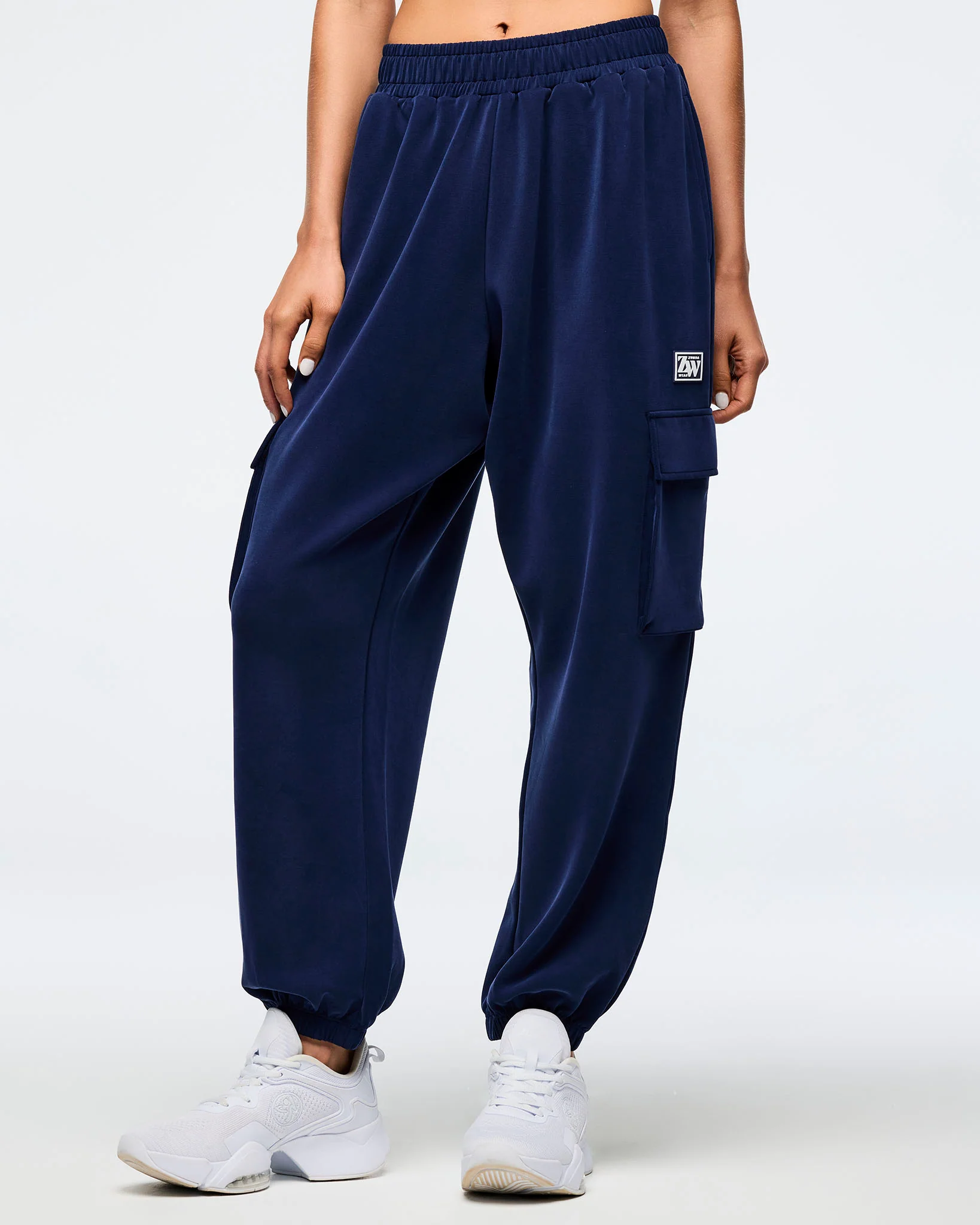 Apres Zumba Modal Slouch Cargo Pants - Indigo - Image 5