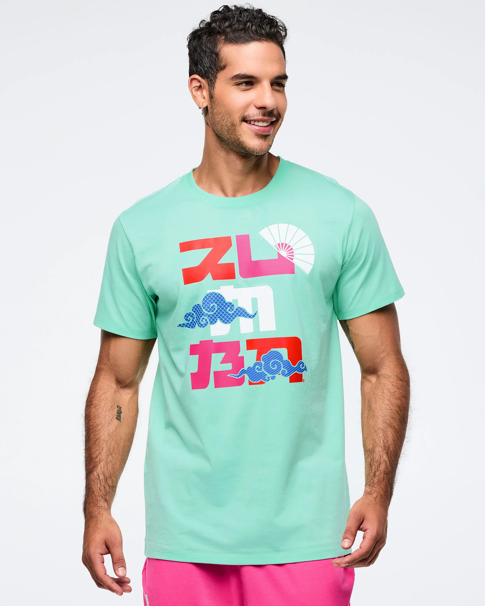 Eastern Flavor Crew Neck Tee - Light Green