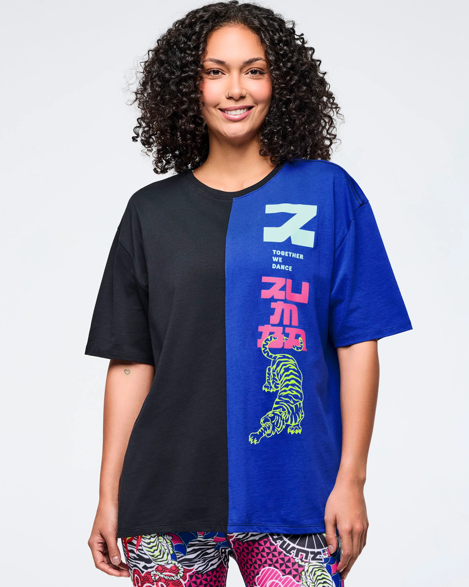 Eastern Flavor Men's Oversized Two-Tone Crew Neck Tee - Image 3