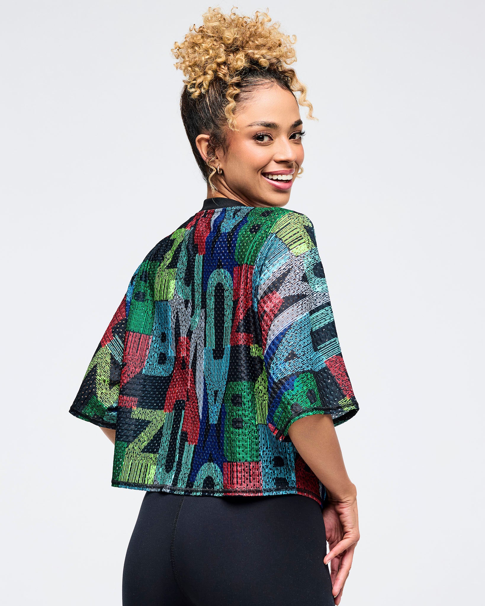 Latin Movement Boxy Dolman Crop Top - Image 2