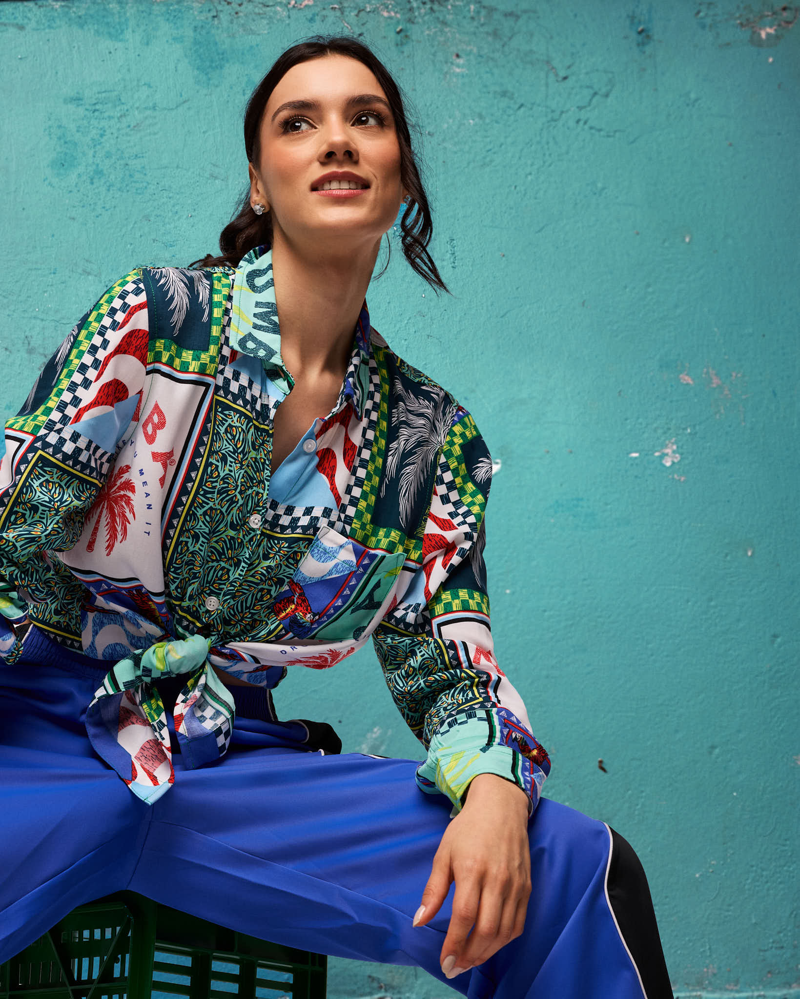 Latin Movement Long Sleeve Button Down