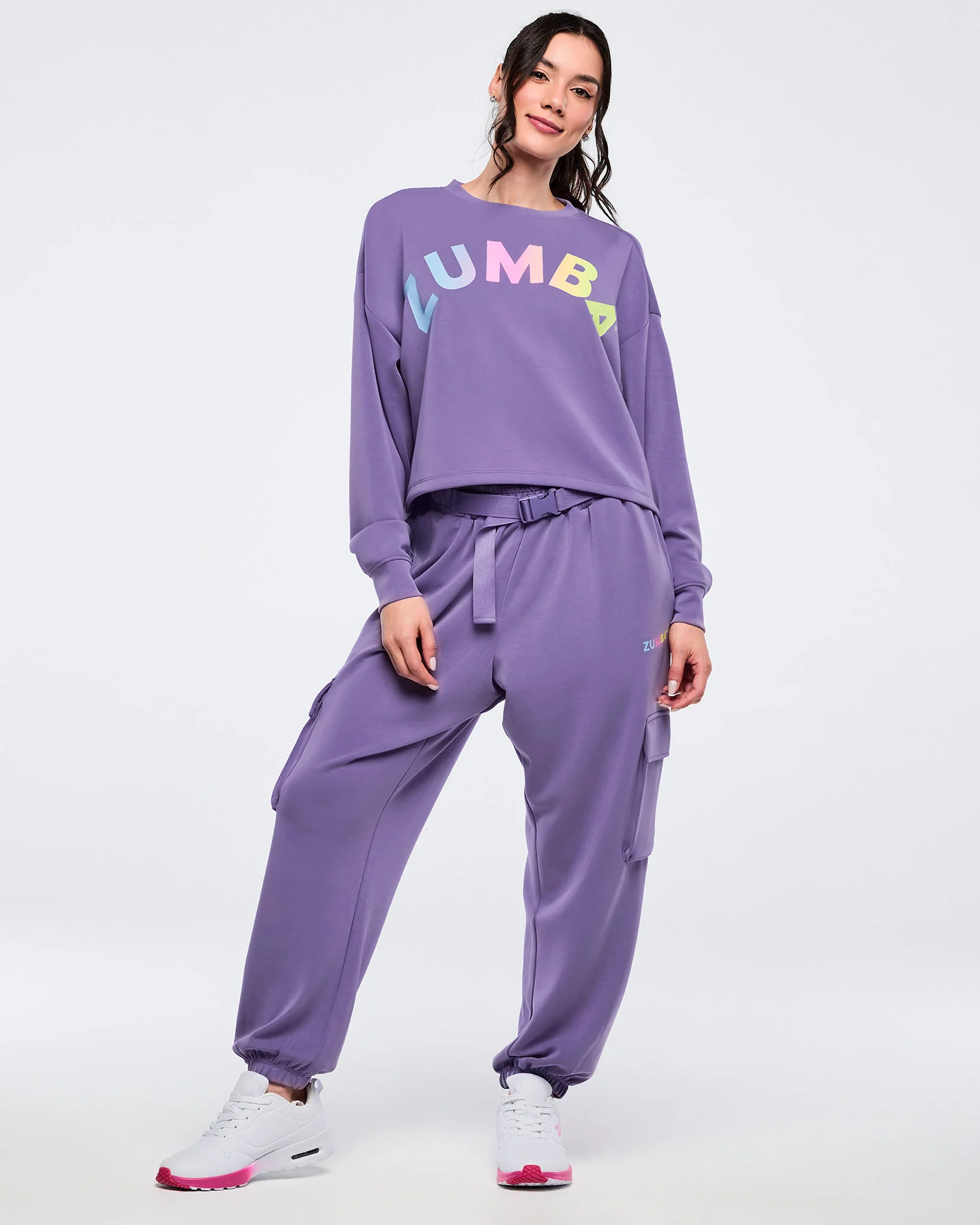 Pastel Modal Long Sleeve Oversized Crop Top - Image 5