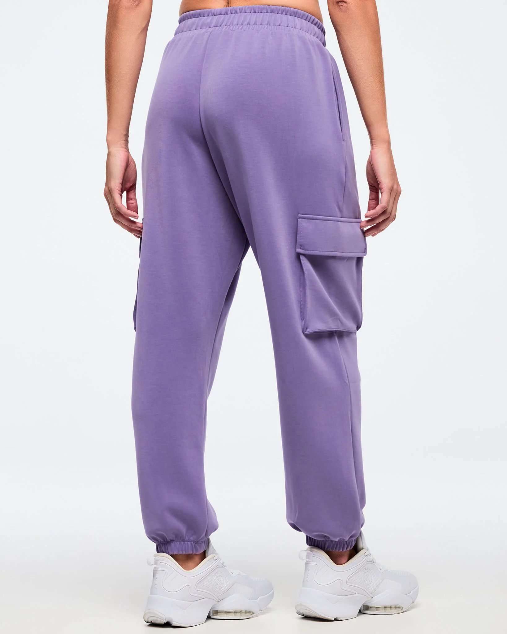 Pastel Modal Slouch Cargo Pants With Belt - Image 2