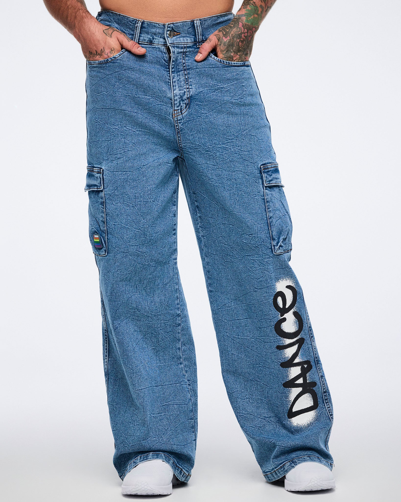 Pride Baggy Denim Cargo Pants - Image 7