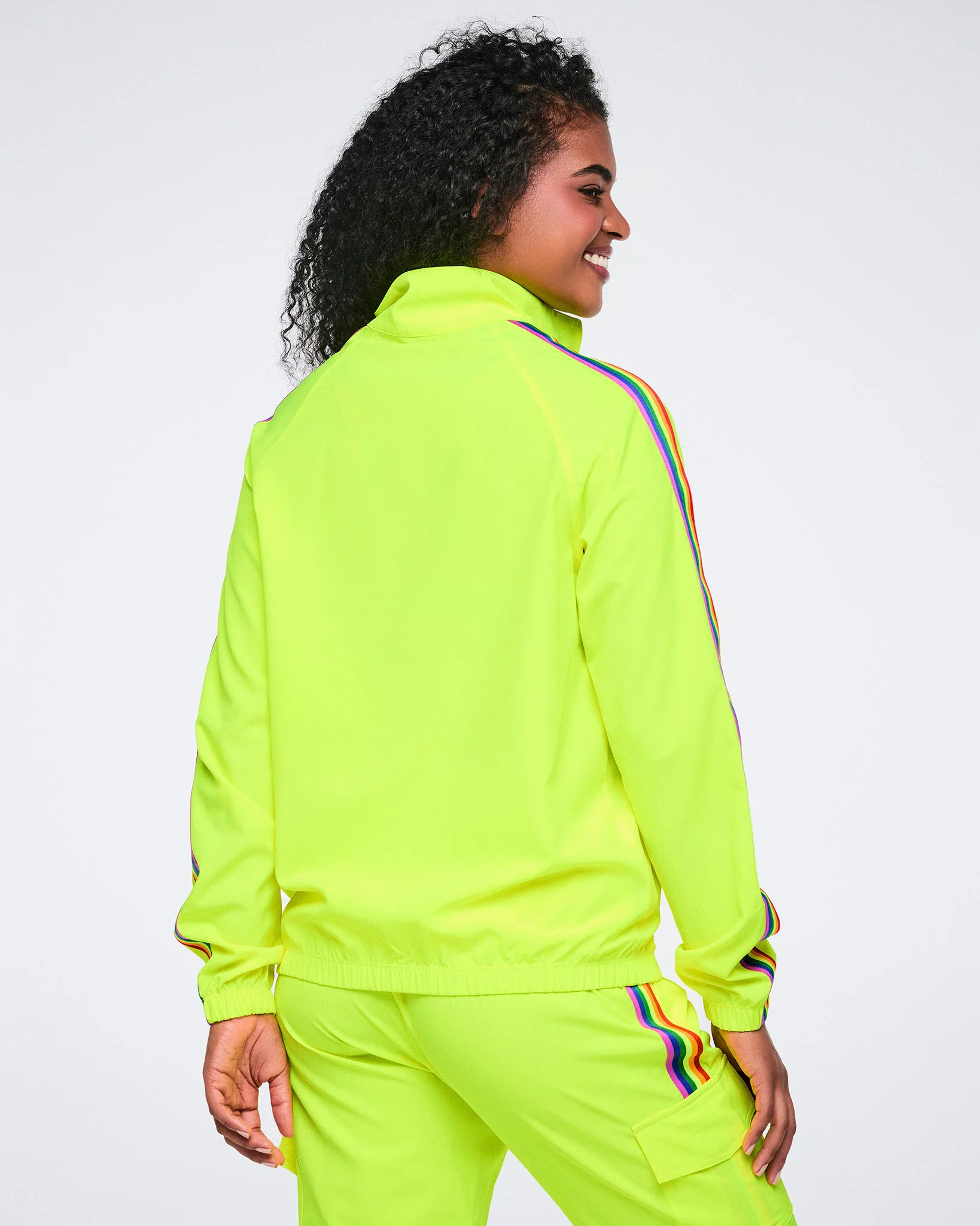 Pride Mock Neck Woven Jacket - Image 2