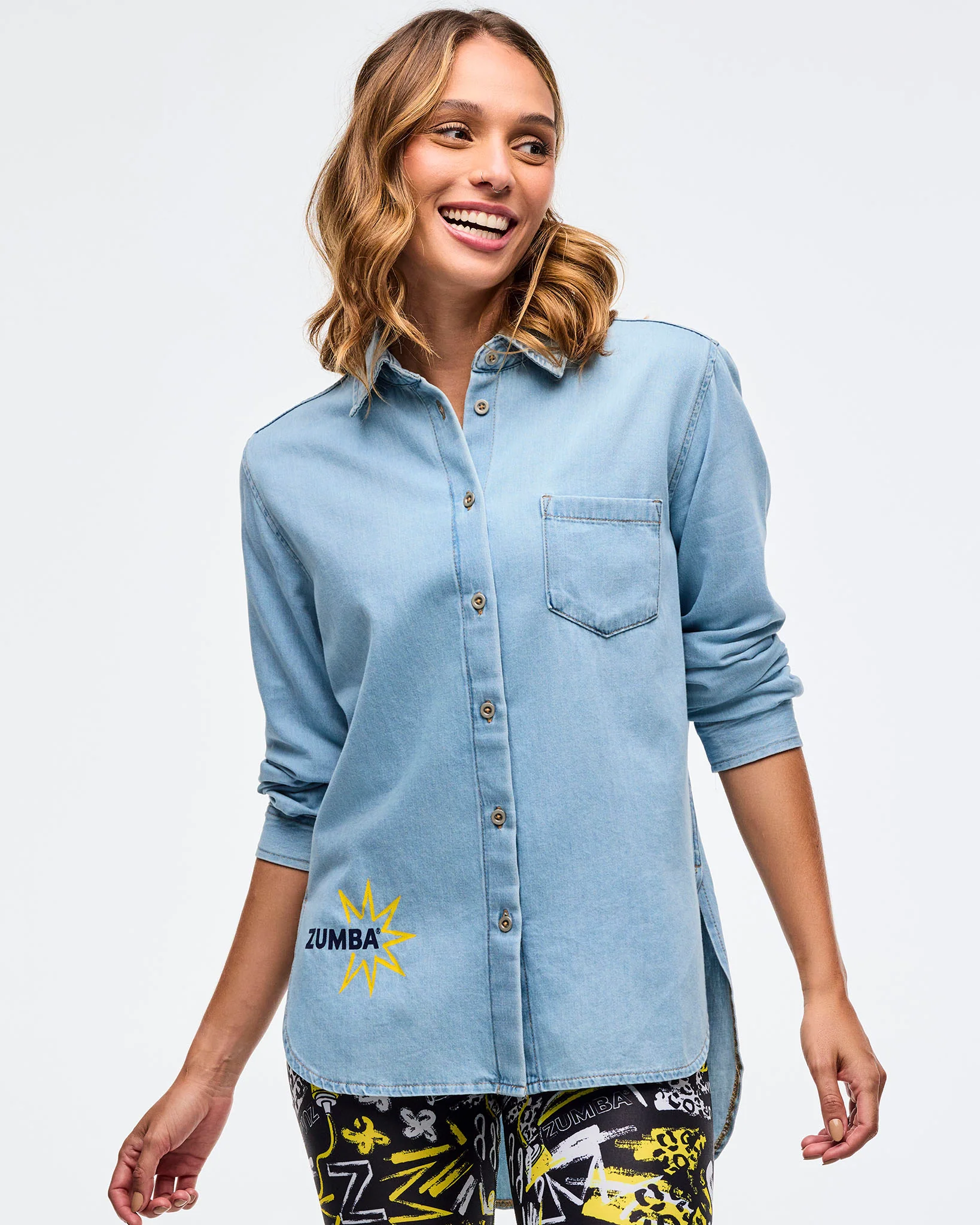 Sizzlin' Long Sleeve High Low Button Down - Image 2