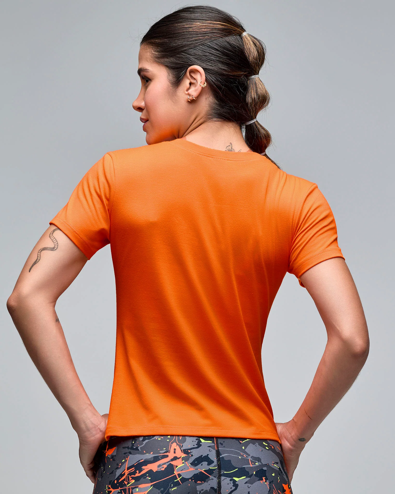 STRONG iD Fitted Short Sleeve Top - Orange - Image 2