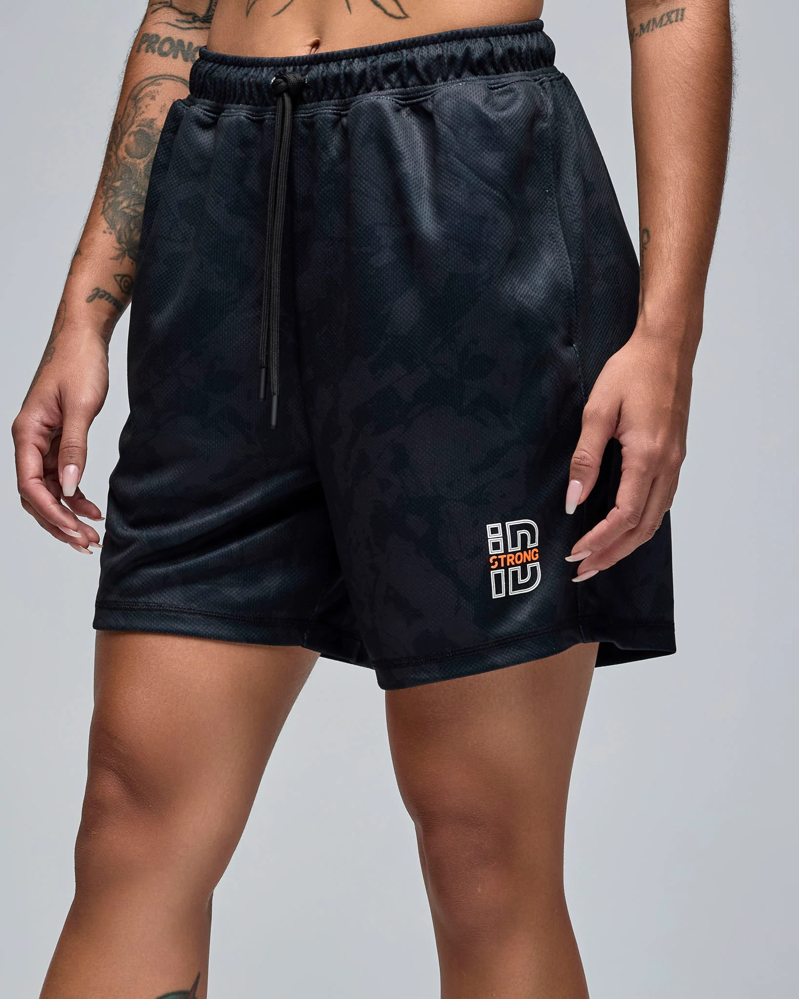 STRONG iD Men's Shorts - Black/Gray - Image 5