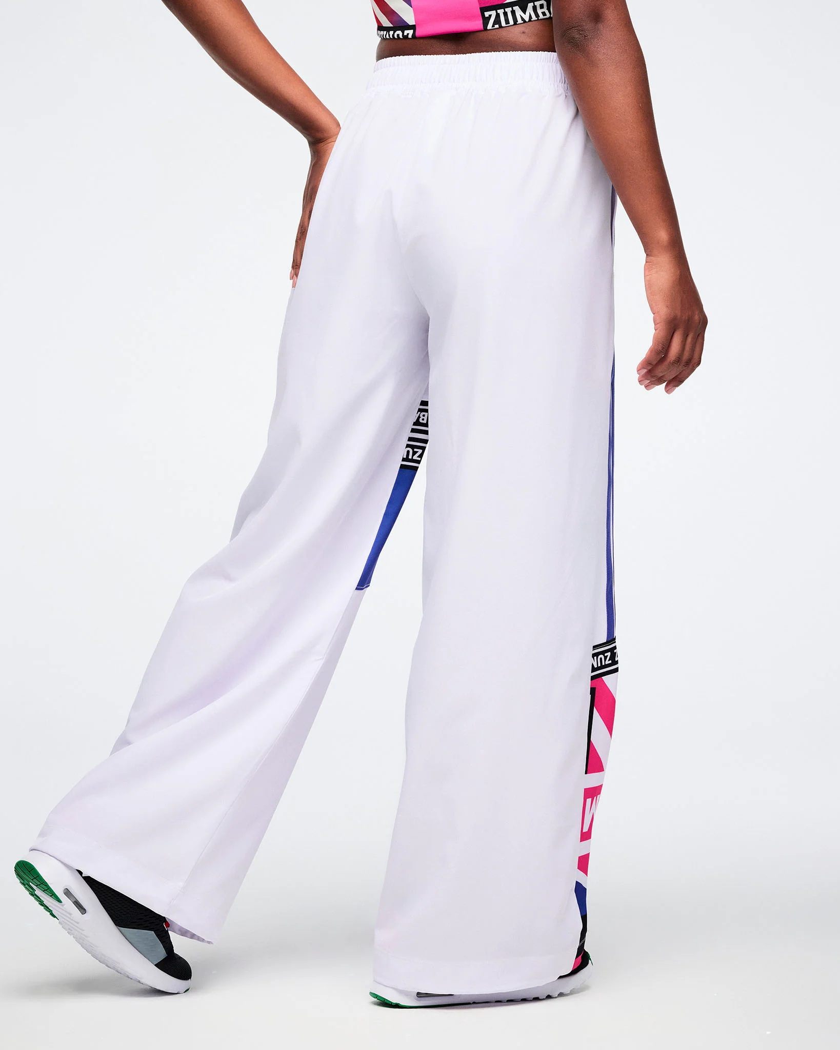 Worldwide High Waisted Wide Leg Track Pants - Image 2