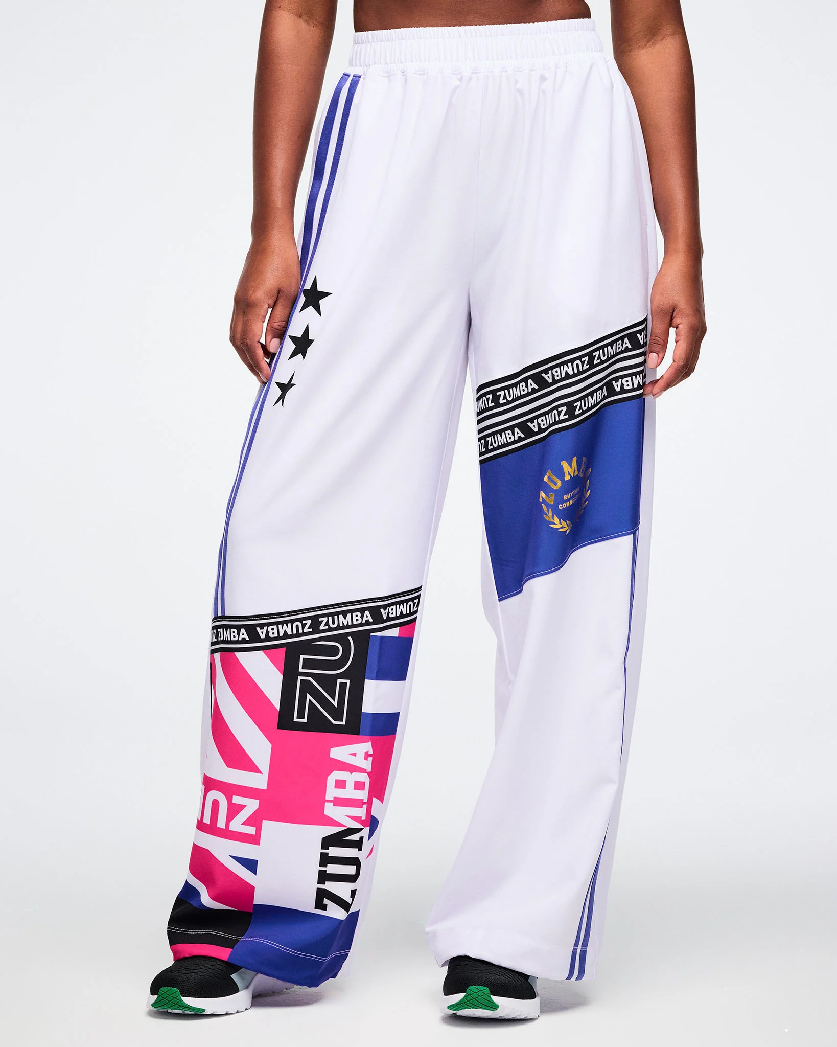 Worldwide High Waisted Wide Leg Track Pants - Image 3