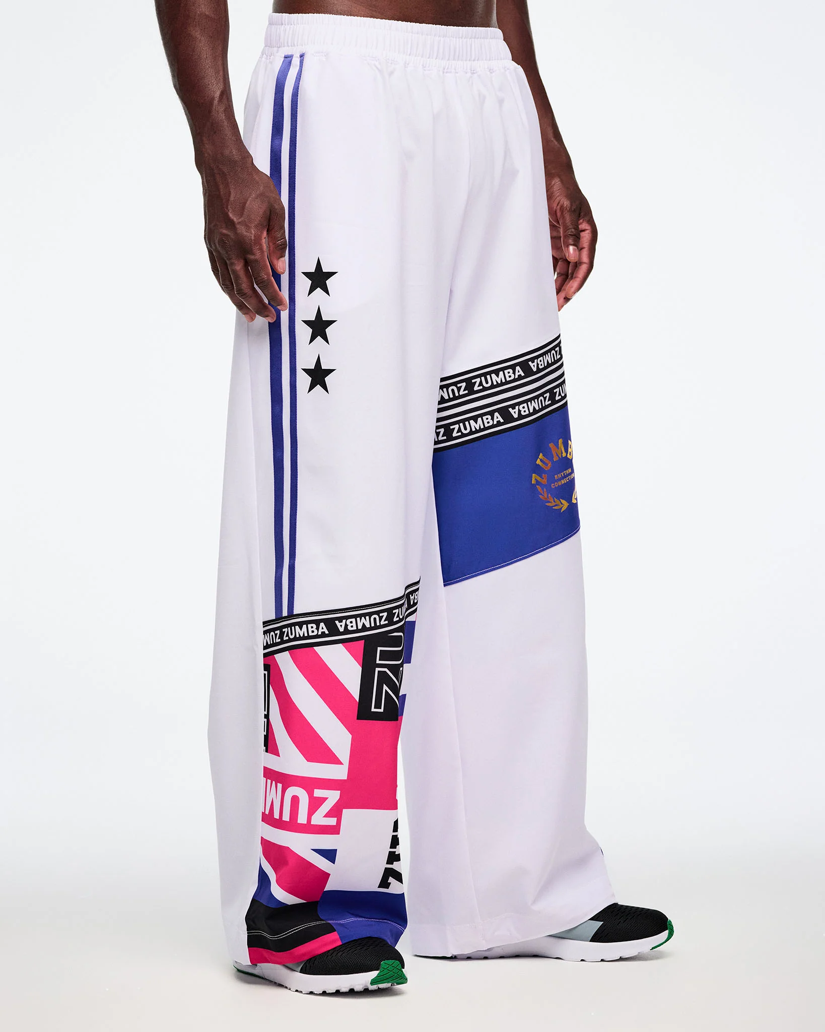 Worldwide High Waisted Wide Leg Track Pants - Image 4