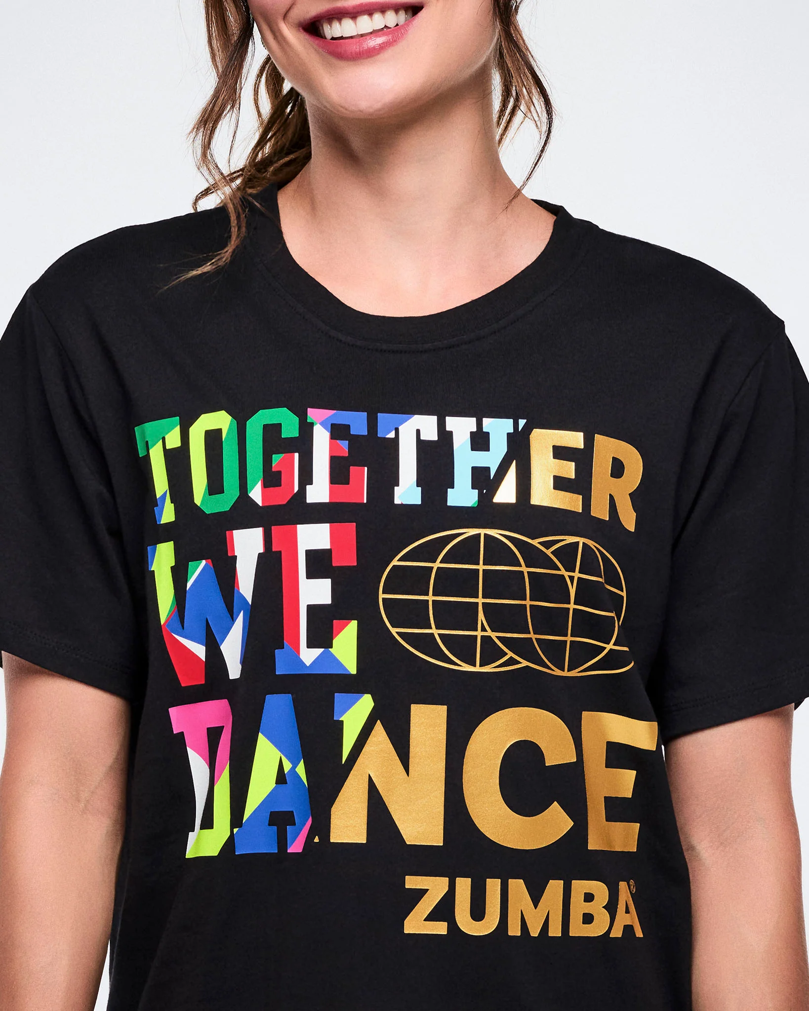 Worldwide Unisex Crew Neck Tee - Black - Image 3