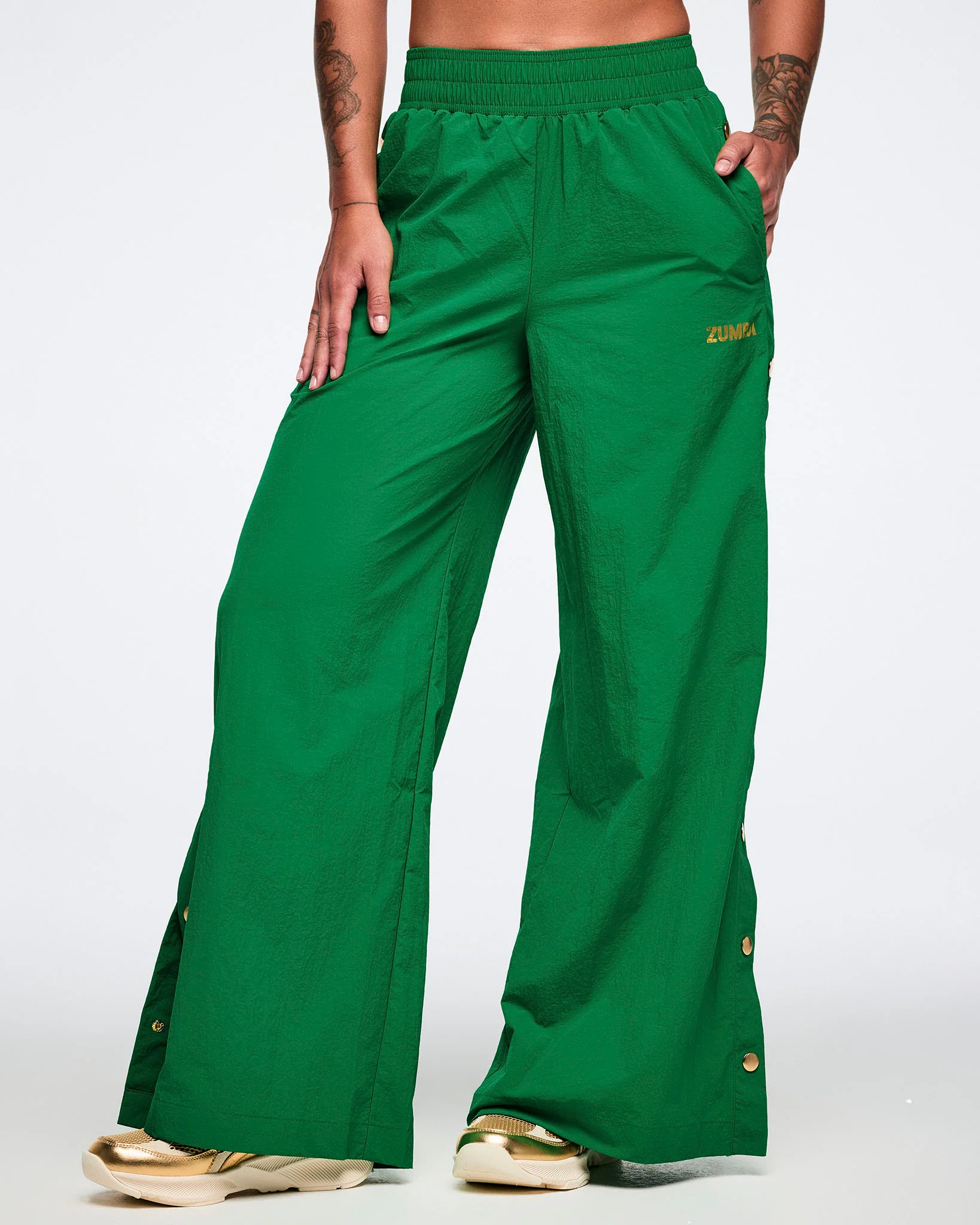 Worldwide Wide Leg Pants With Side Snaps - Image 3