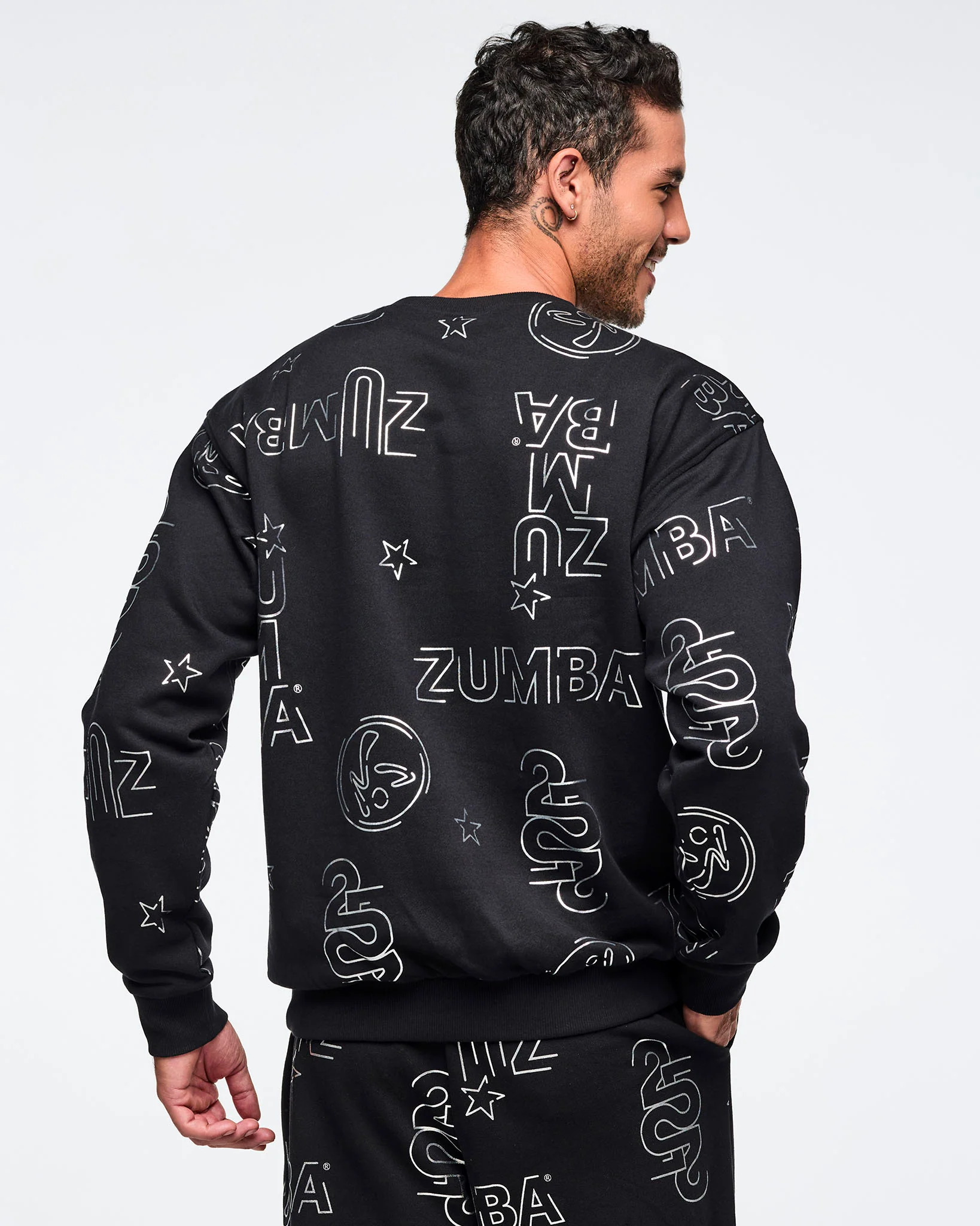 Zumba 25 Unisex Pullover Sweatshirt - Black/Silver - Image 3