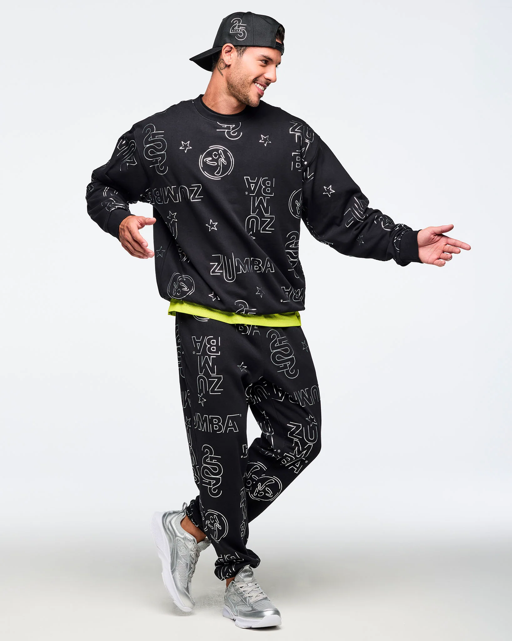 Zumba 25 Unisex Pullover Sweatshirt - Black/Silver - Image 4