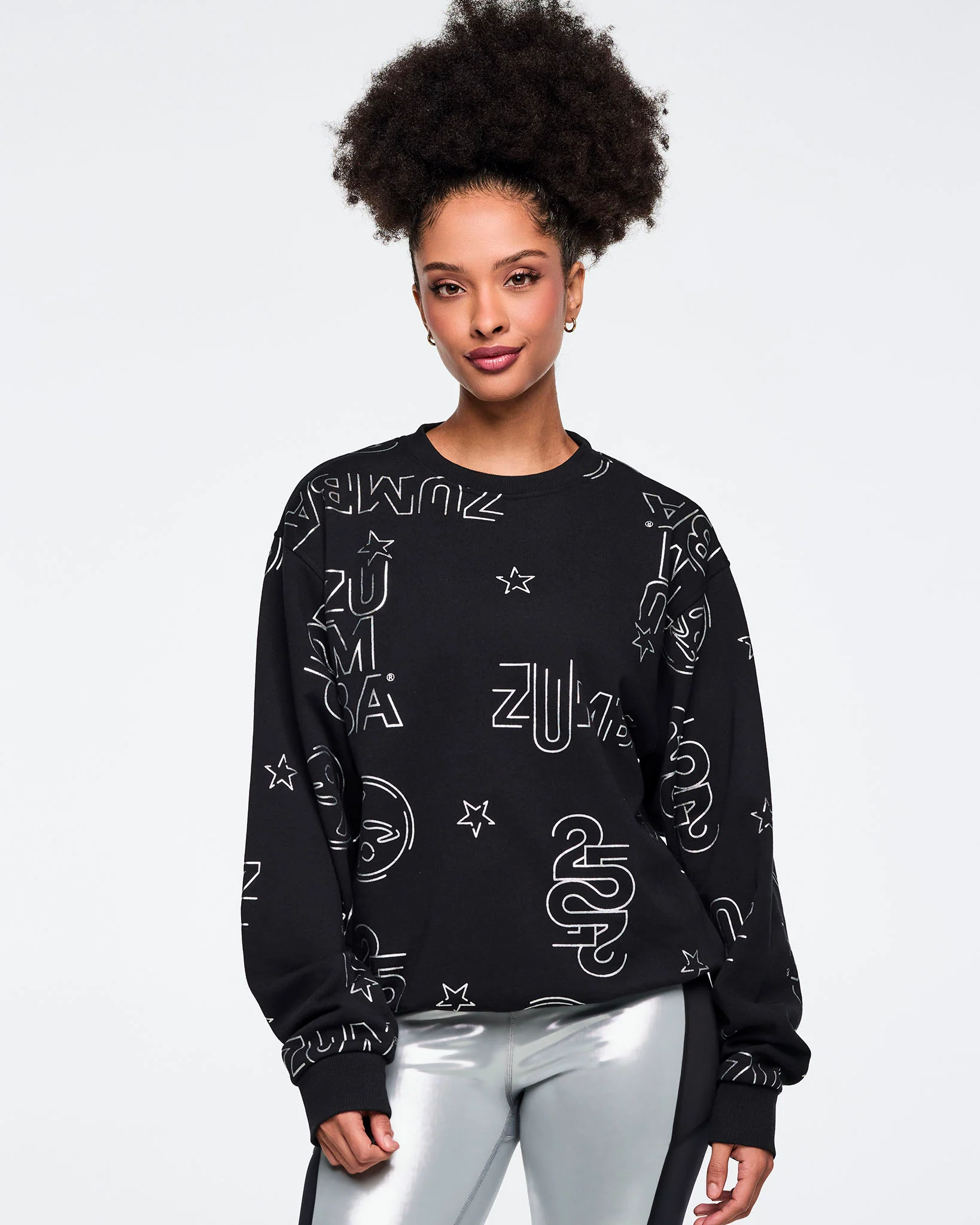 Zumba 25 Unisex Pullover Sweatshirt - Black/Silver - Image 5