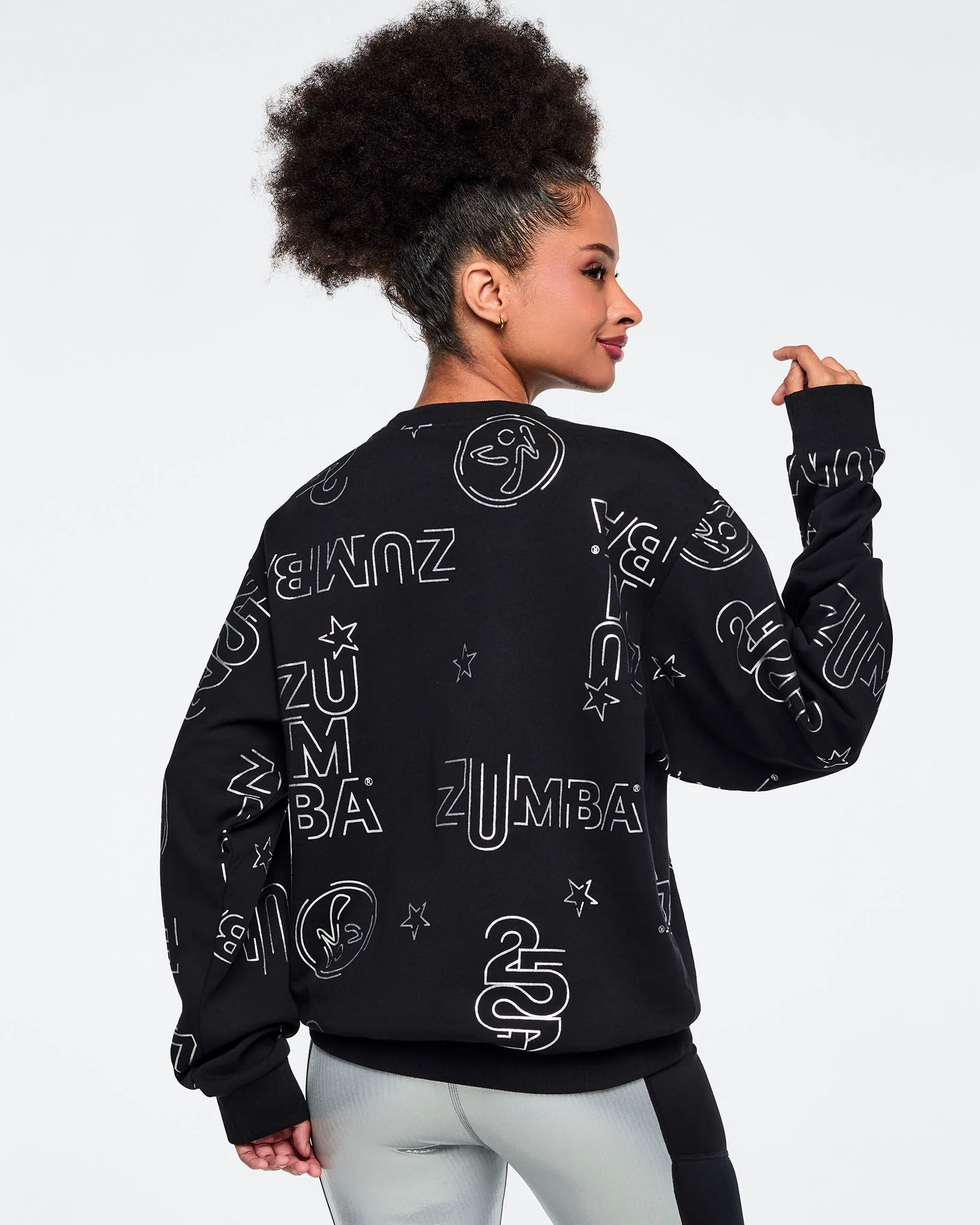 Zumba 25 Unisex Pullover Sweatshirt - Black/Silver - Image 6