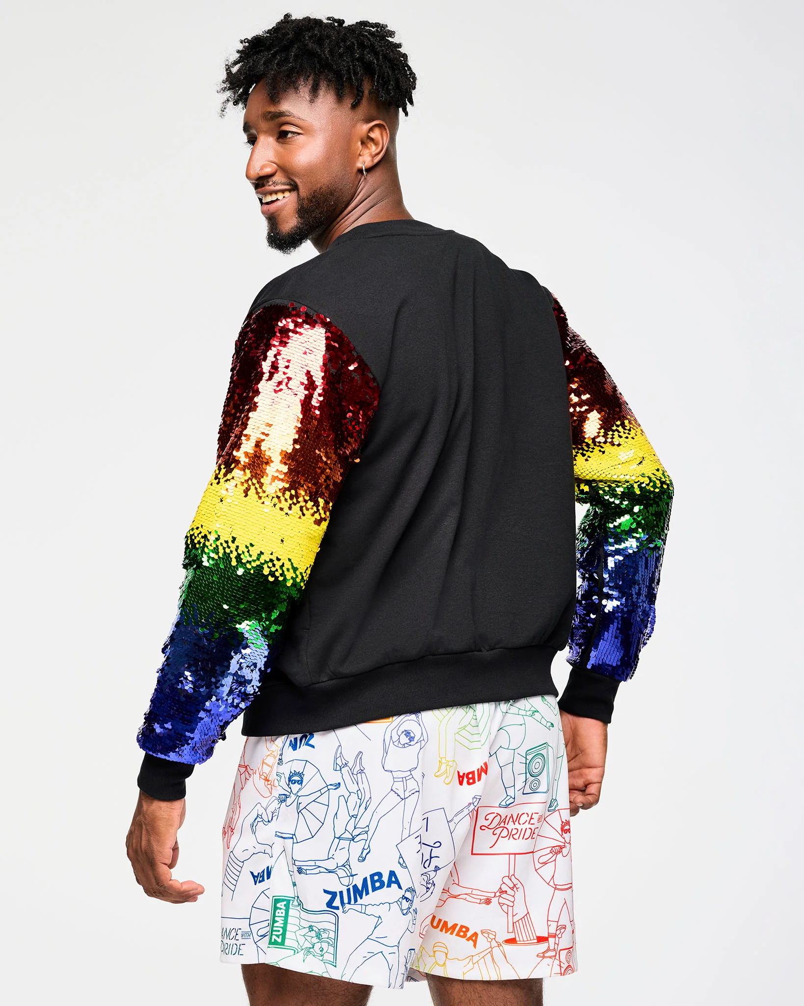 Zumba Bomber Jacket With Sequin Sleeves - Image 7