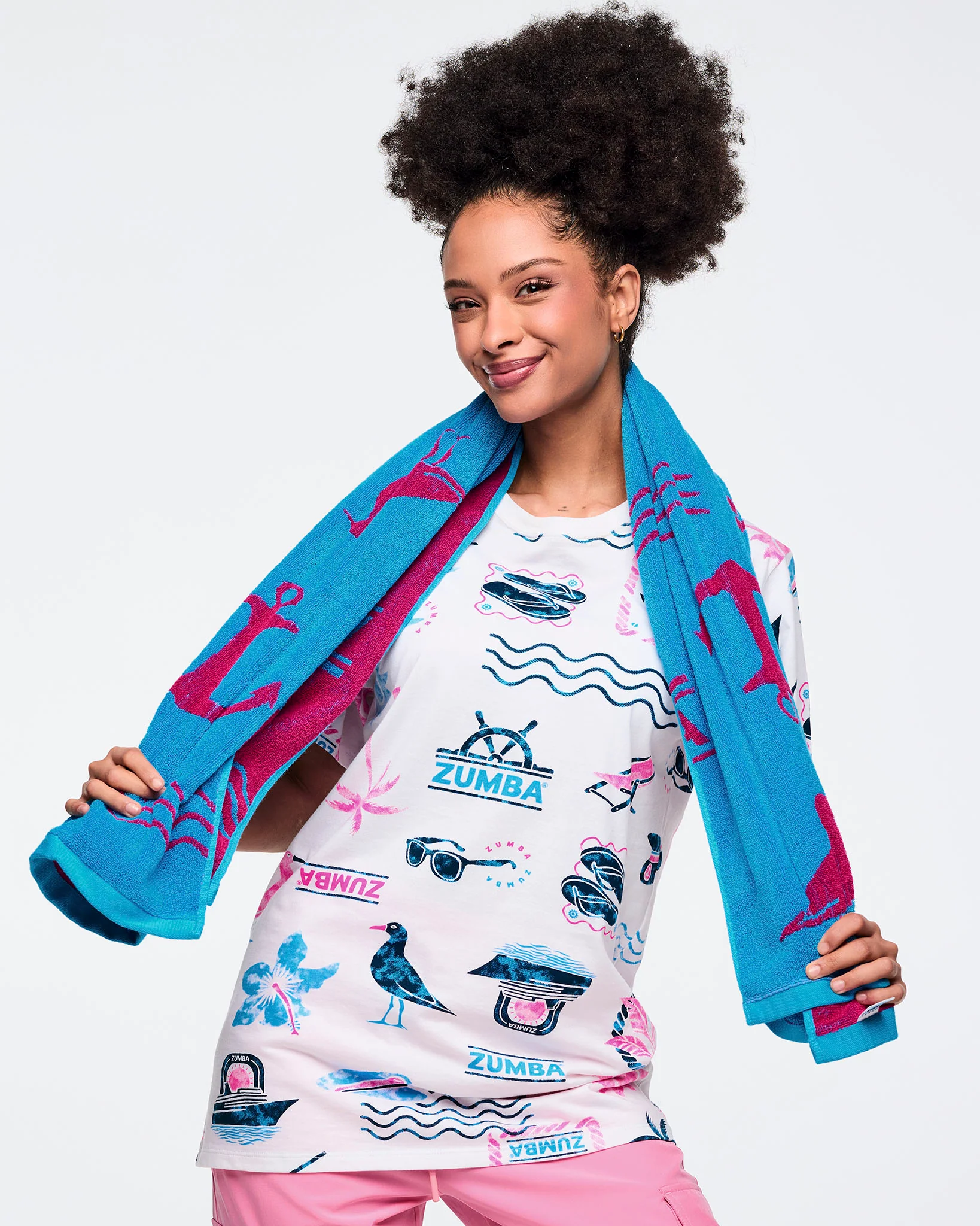 Zumba Cruise Beach Towel - Aqua - Image 3