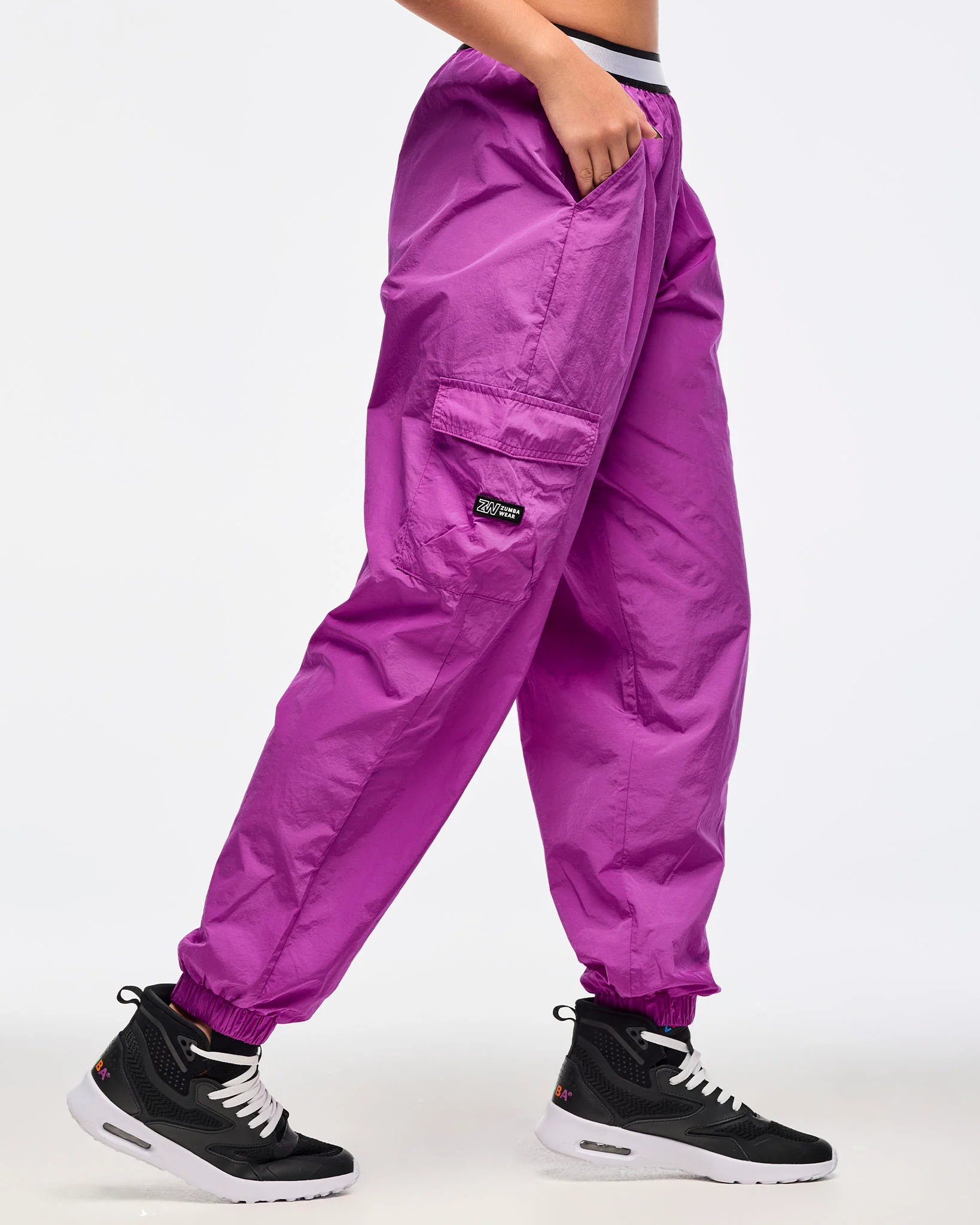 Zumba Libre Parachute Cargo Pants With Elastic Waistband - Image 3