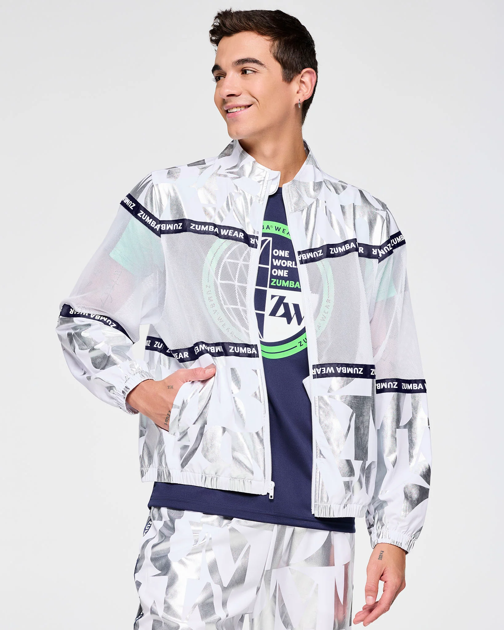 Zumba Out Loud Woven Jacket With Mesh Inserts - Image 5