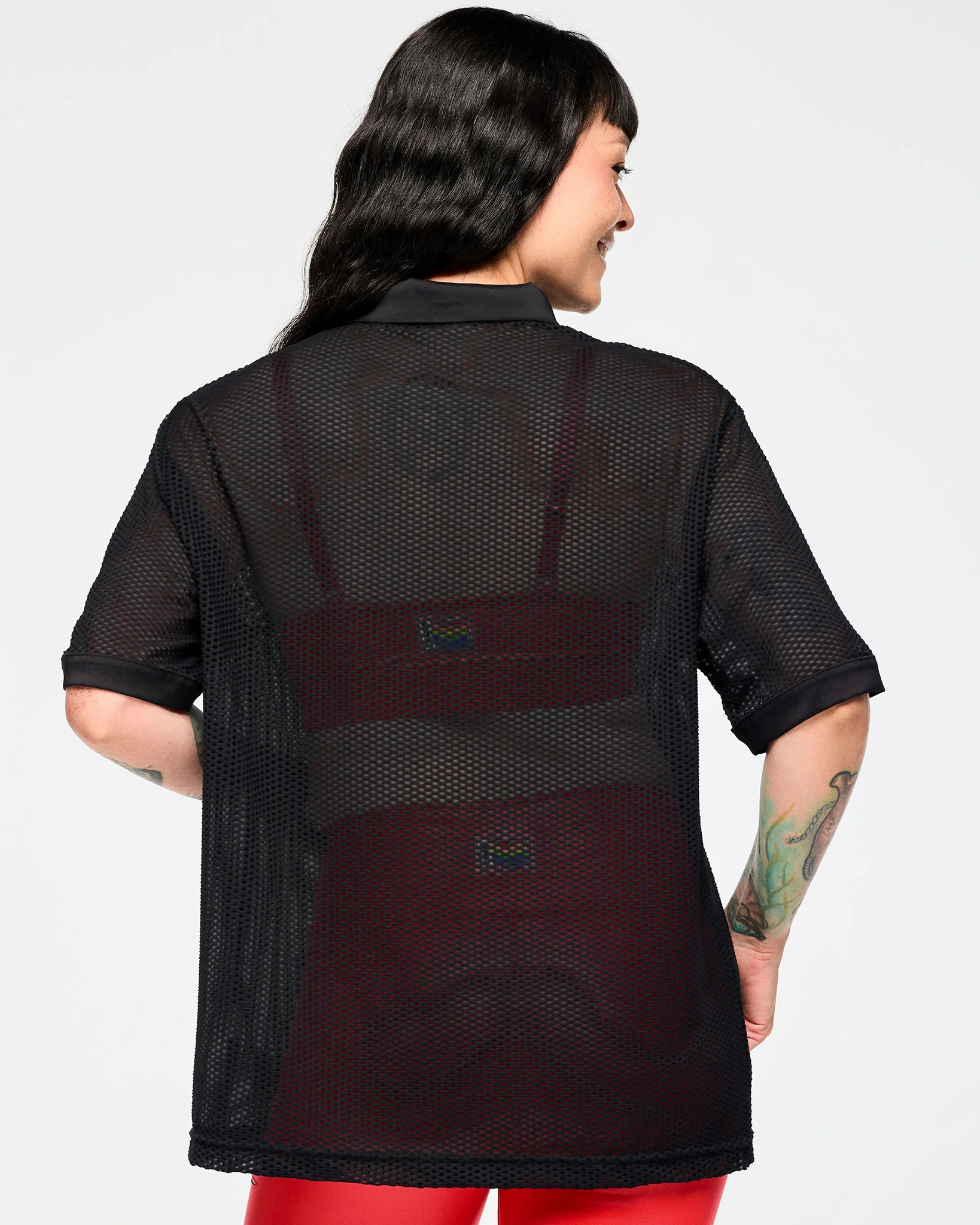 Zumba Oversized Mesh Polo - Image 2