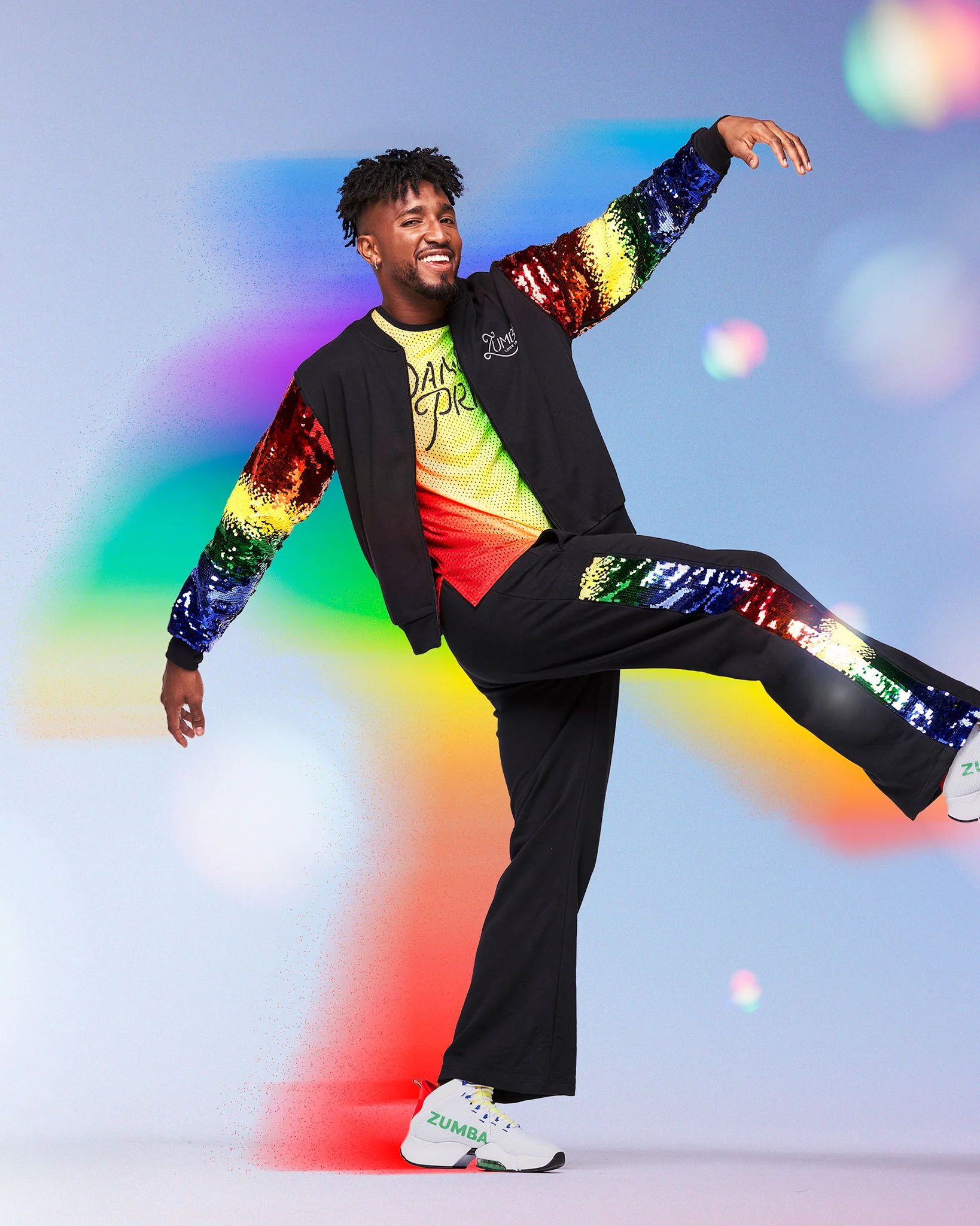 Zumba Bomber Jacket With Sequin Sleeves - Image 8
