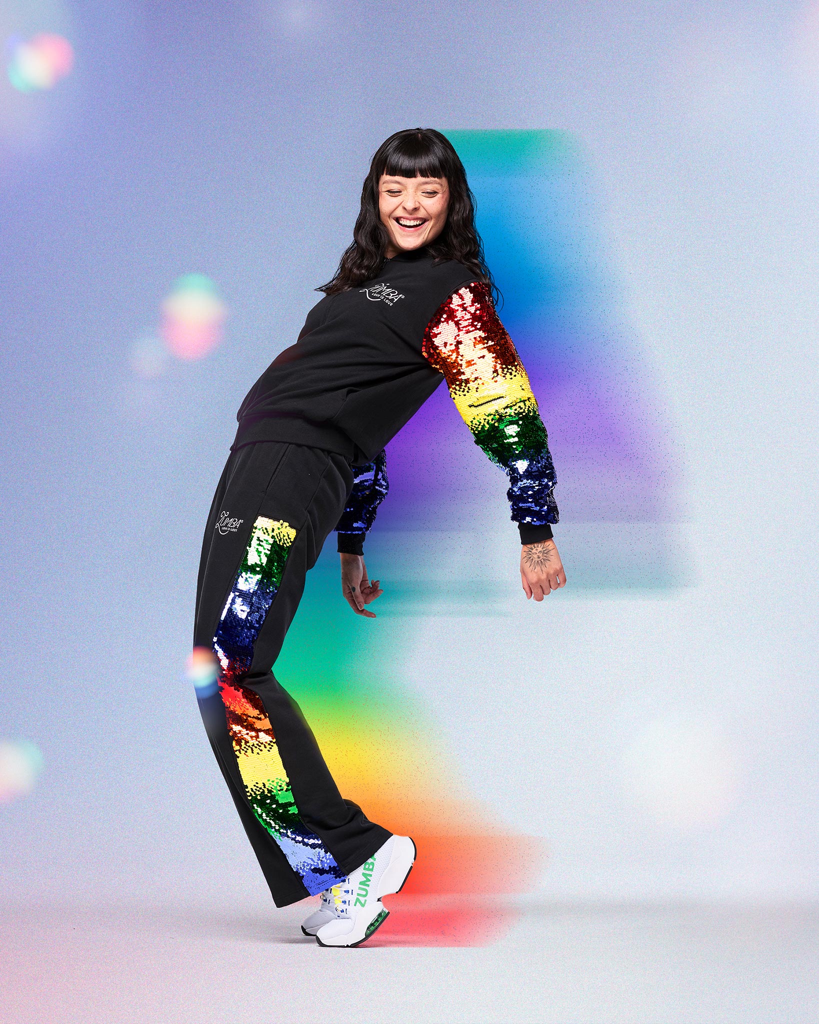 Zumba Bomber Jacket With Sequin Sleeves - Image 9